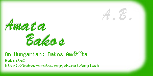 amata bakos business card
